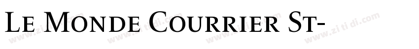 Le Monde Courrier St字体转换